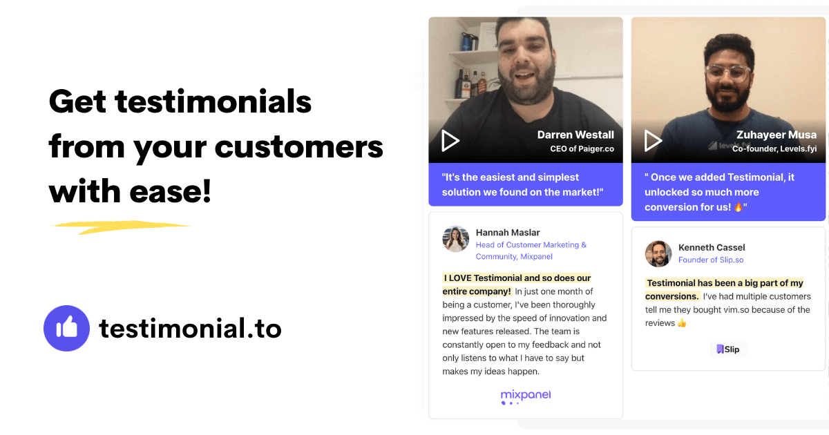 Testimonial preview