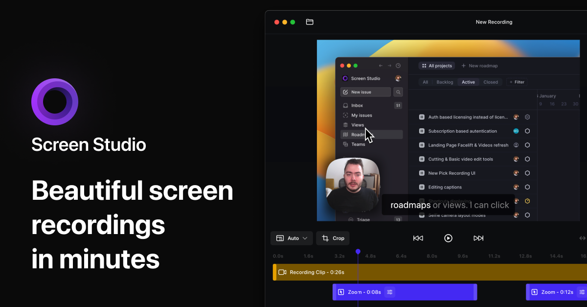 Screen Studio preview