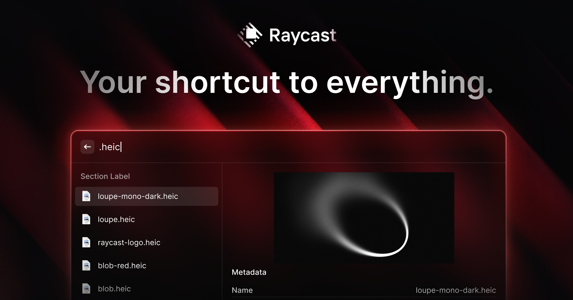 Raycast preview