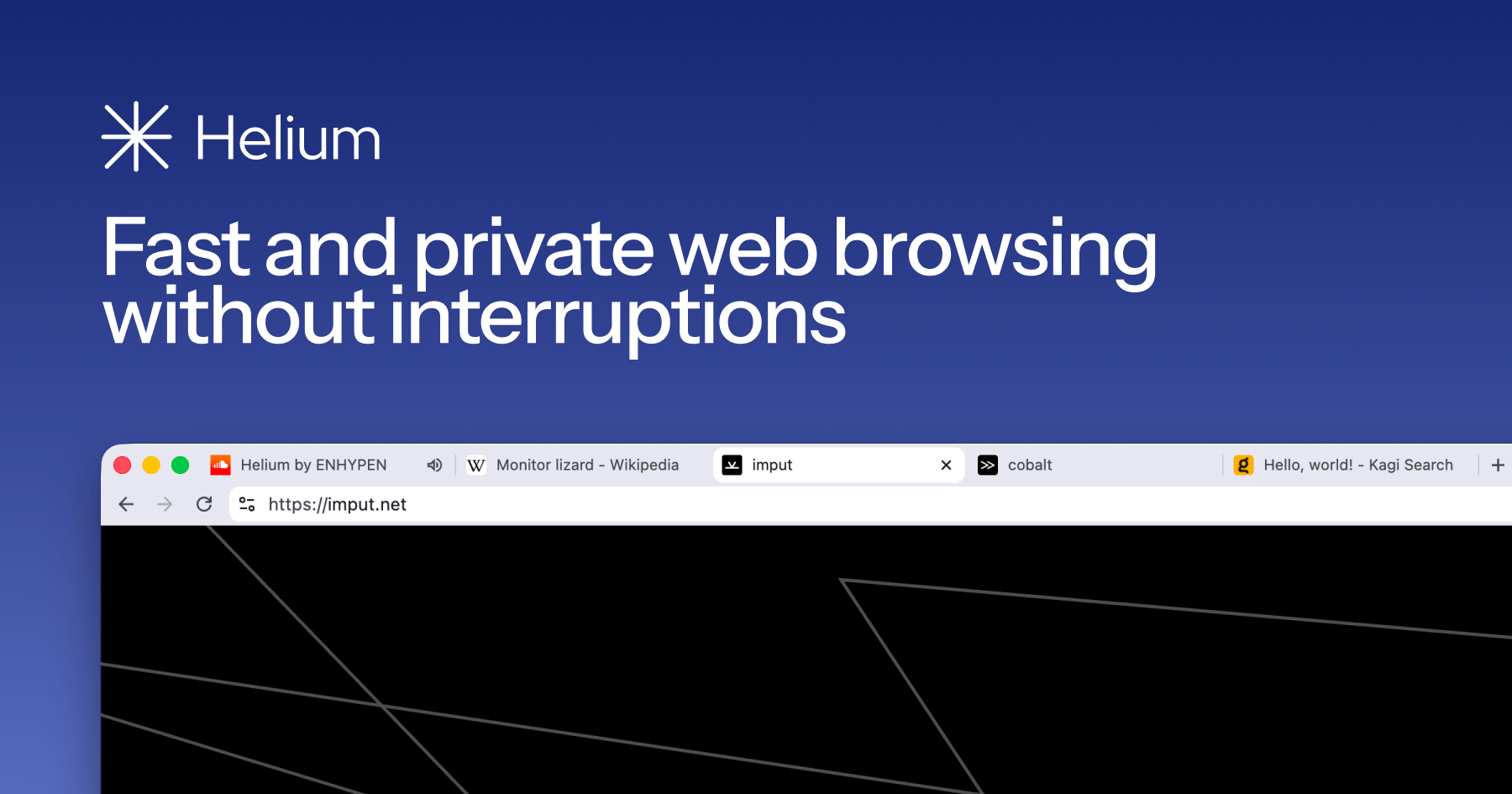 Helium Browser preview