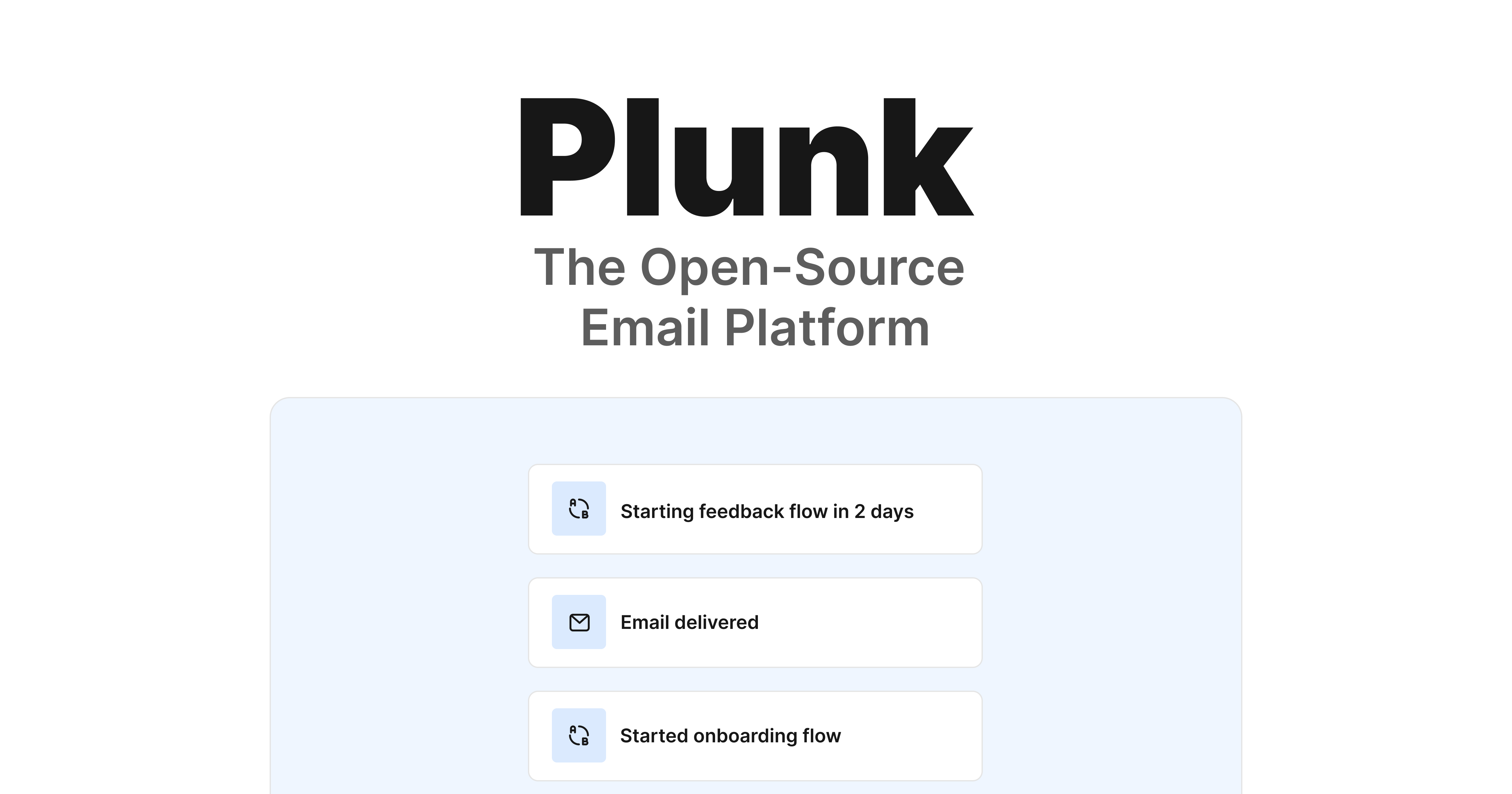 Plunk preview
