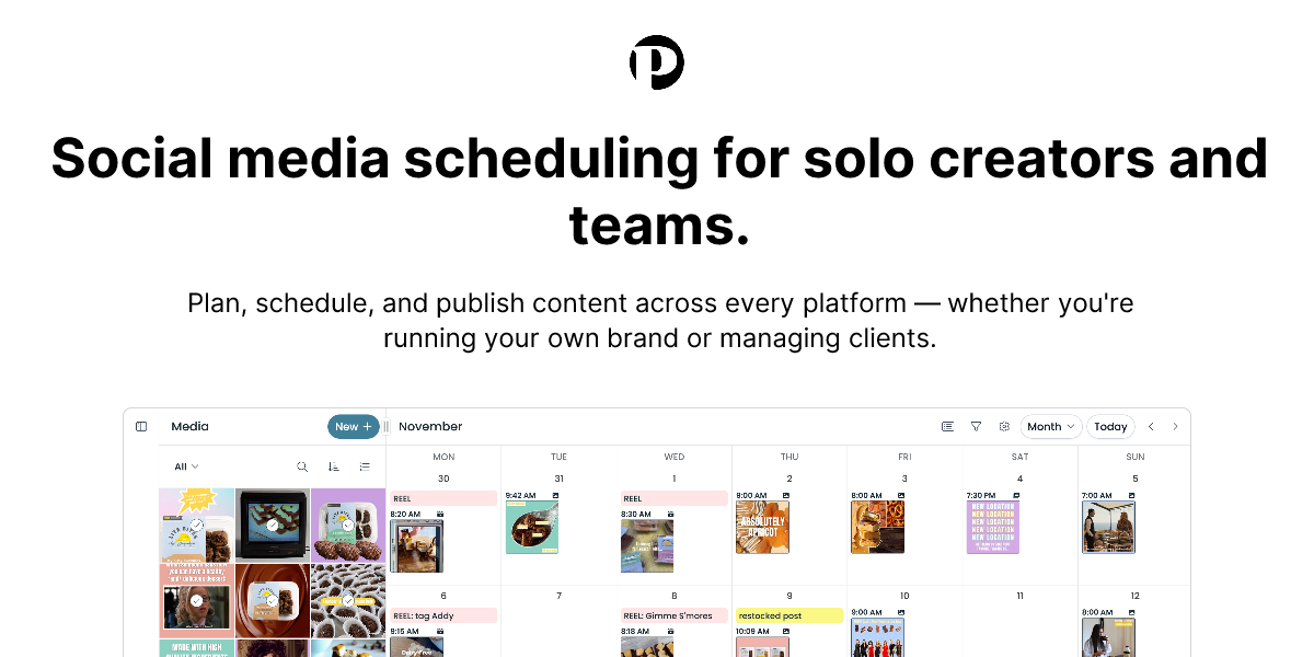 Pallyy | Social media scheduling for solo creators and teams preview
