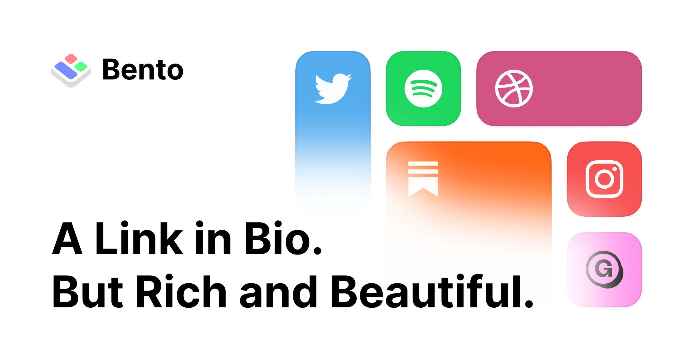 Bento - A Link in Bio, but Rich and Beautiful. preview
